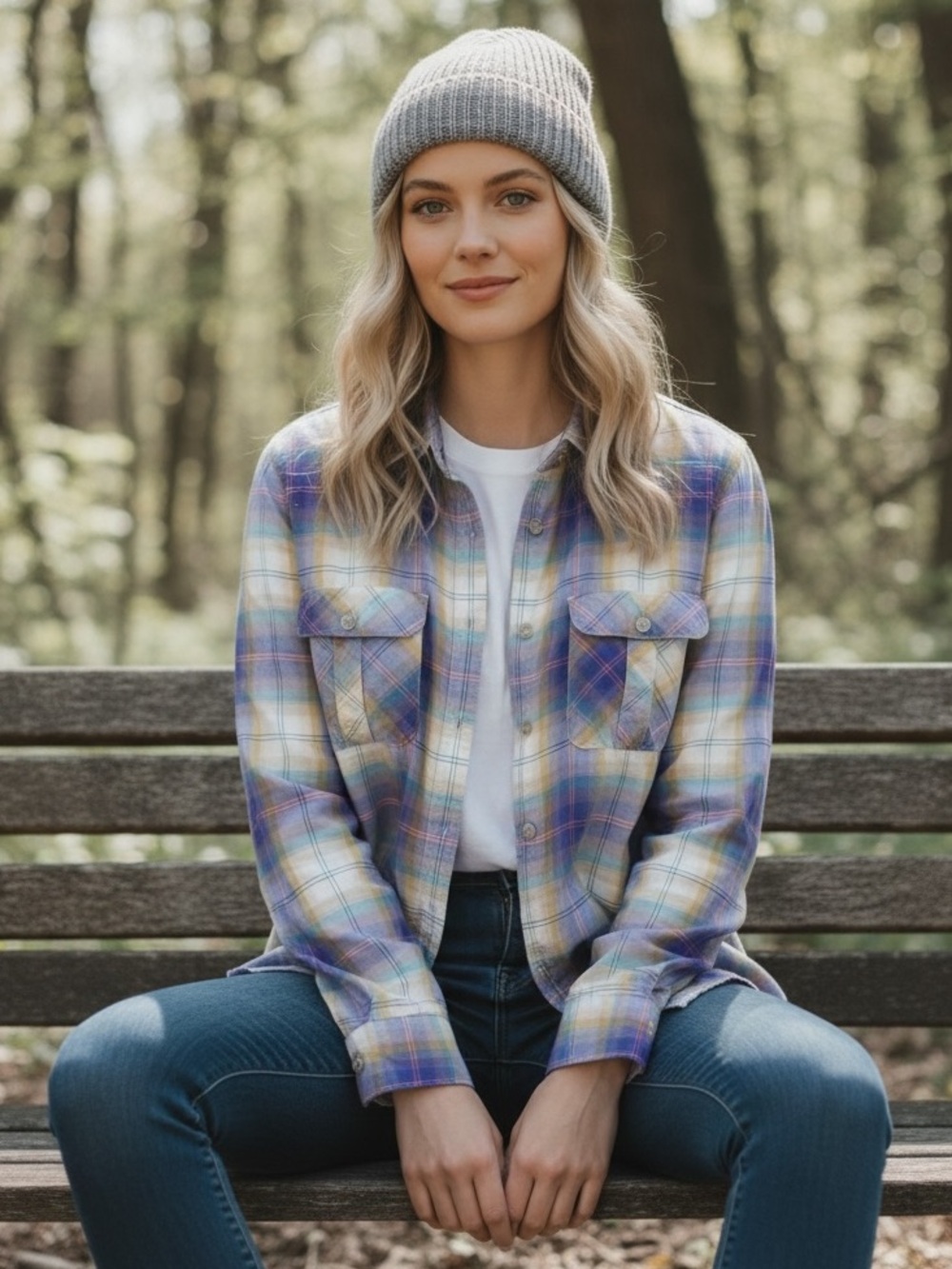 Eddie Bauer Travex Plaid Lightweight Long Sleeve Button-Down Shirt
